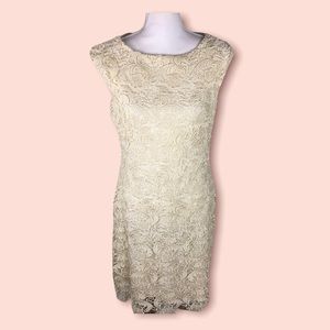 Ralph Lauren Evening Dress Sz 8 Pale Yellow Cocktail Wedding Black Tie